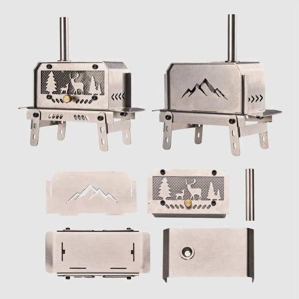07973b6739face7ece01515a7809b8ca.png Mini Charcoal Stove Stainless Steel Camping Firewood Stove Rack Desktop Bonfire Stove Incense Burner for Picnic Home Outdoor