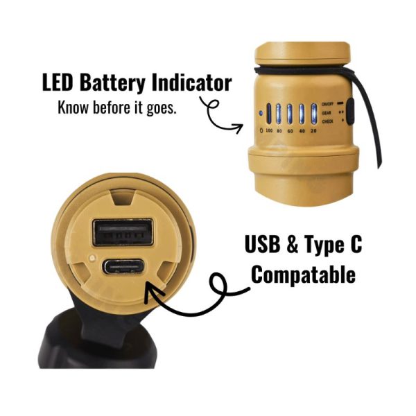 2-in-1 Camping Lantern & Power Bank – Vintage Style, Long Battery Life