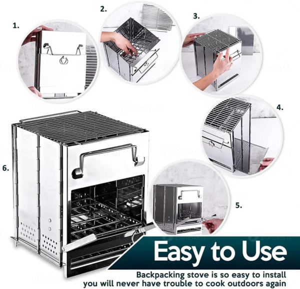 Single Burner Wood Outdoor Stove